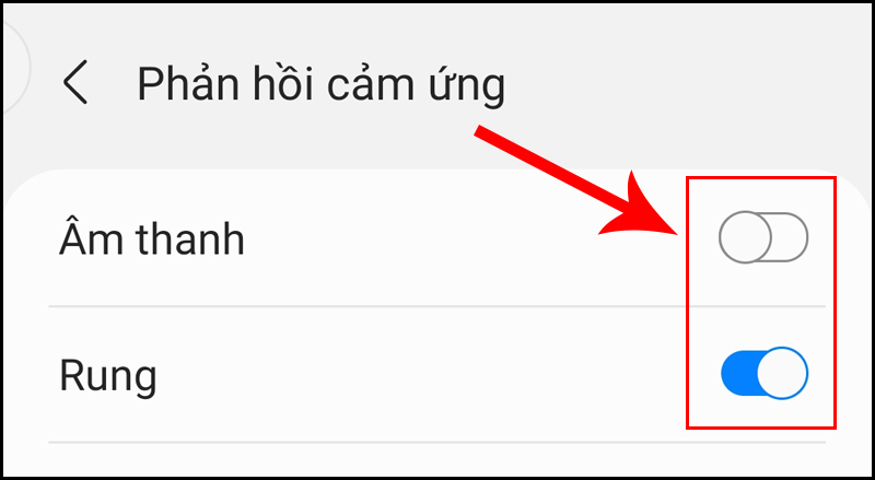 Bật/tắt &Acirc;m thanh v&agrave; Rung theo nhu cầu